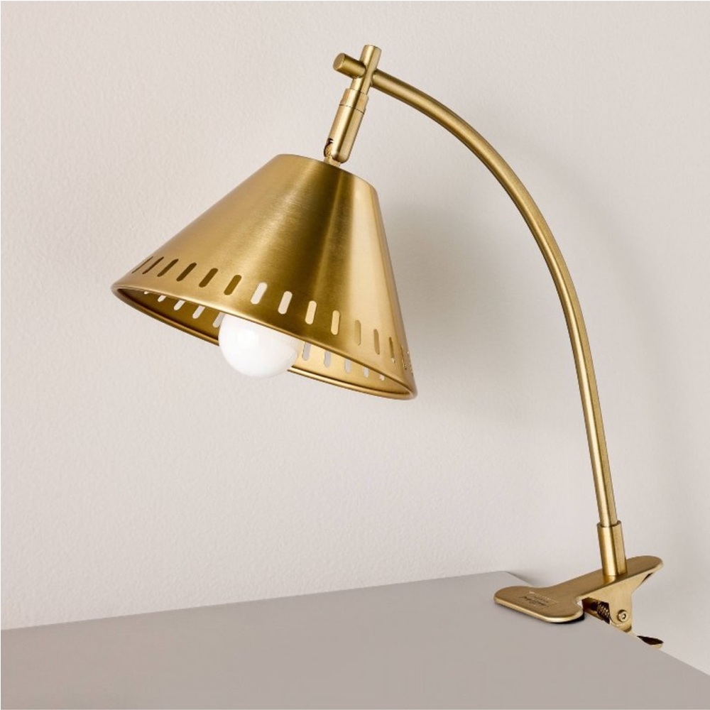 HEARTH & HAND NWT brass clip desk light